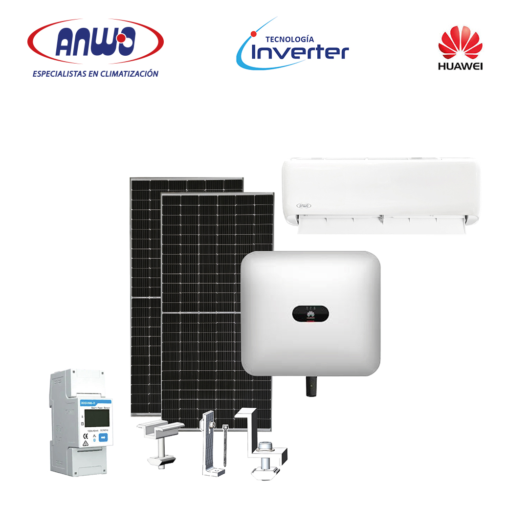 KIT FOTOVOLTAICO 3KW + AIRE INVERTER 18.000BTU